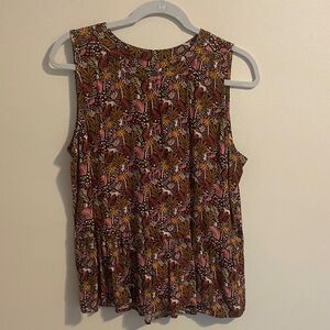 LOFT Multicolor Sleeveless Blouse